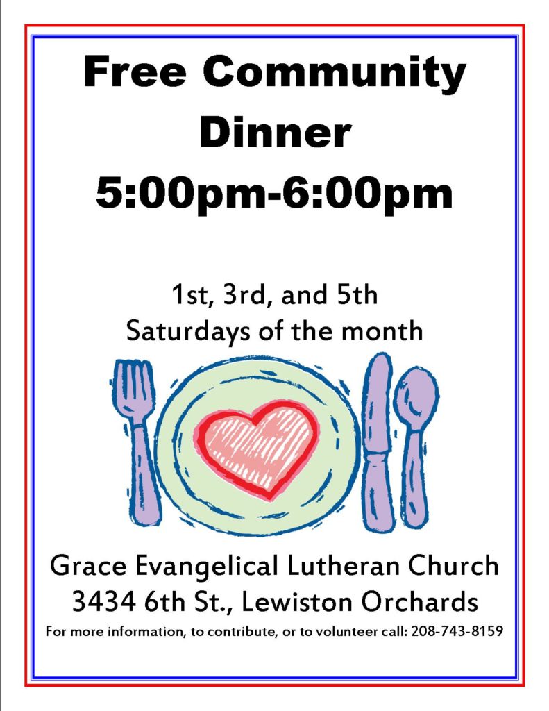 Free Community Dinner – Grace Evangelical Lutheran Church – ELCA